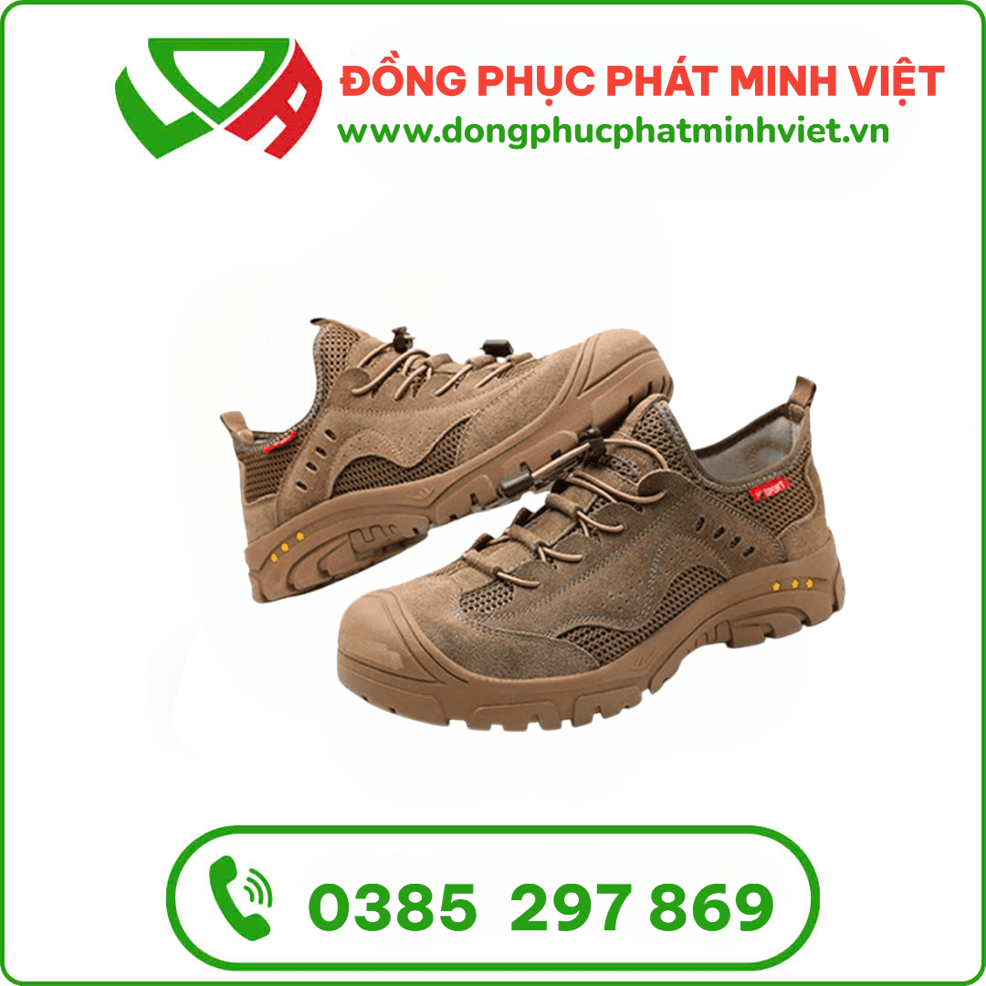 Giày Bảo Hộ Da Bò Lộn Mũi Thép 